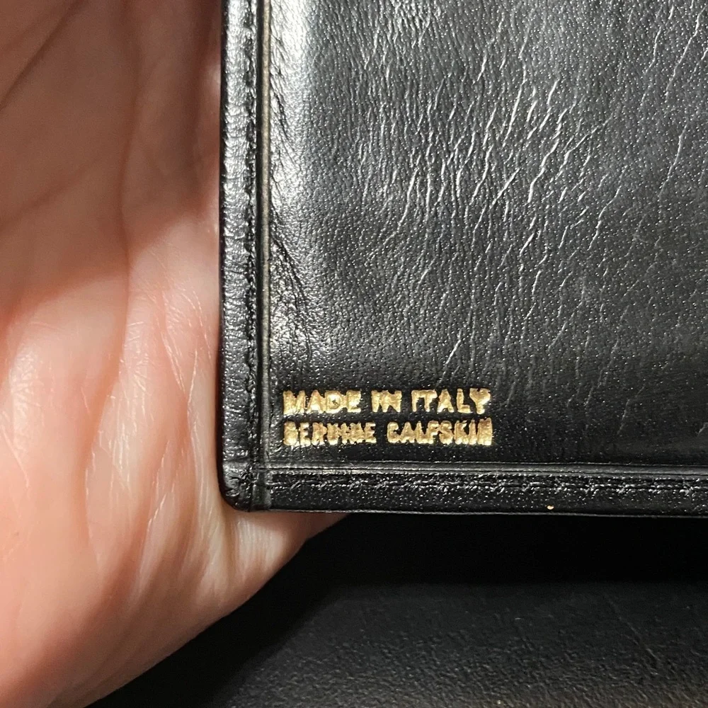 Vintage slim Black Leather Wallet